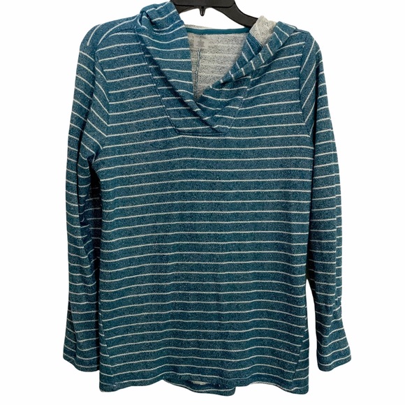 St. John's Bay Sweaters - St. John’s Bay stripe pullover hooded sweater